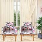 Kit 2 Poltronas Drake Pés Palito Estampa Triângulos Bnn Decor