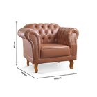 Kit 2 Poltronas Duque Chesterfield Caramelo