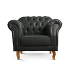 Kit 2 Poltronas Duque Chesterfield Yescasa Preto