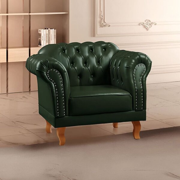 Kit 2 Poltronas Duque Chesterfield Yescasa Verde