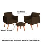 Kit 2 Poltronas E 1 Puff Flórida - Marrom