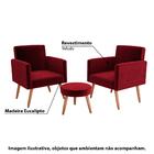 Kit 2 Poltronas E 1 Puff Flórida - Vermelho