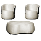 Kit 2 Poltronas E 1 Puff Grande Estilo Orgânico Beatriz Velud