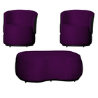 Kit 2 Poltronas E 1 Puff Grande Estilo Orgânico Beatriz Velud