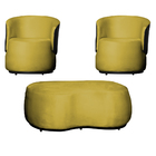 Kit 2 Poltronas E 1 Puff Grande Estilo Orgânico Beatriz Velud