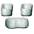 Kit 2 Poltronas E 1 Puff Grande Estilo Orgânico Beatriz Velud