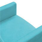 Kit 2 Poltronas E 2 Puffs Banqueta Redonda Nina Suede Azul Tu