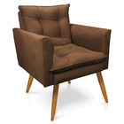 Kit 2 Poltronas E Namoradeira 2 Lugares Olivia Suede Pés Pali