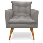 Kit 2 Poltronas E Namoradeira 2 Lugares Olivia Suede Pés Pali