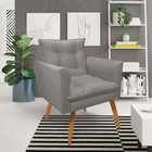 Kit 2 Poltronas E Namoradeira 2 Lugares Olivia Suede Pés Pali