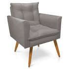 Kit 2 Poltronas E Namoradeira 2 Lugares Olivia Suede Pés Pali