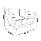 Kit 2 Poltronas E Namoradeira Pérsia Suede Marsala Pés Chanfr