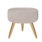 Kit 2 Poltronas E Puff Redondo Nina Capitonê Pé Palito Suede