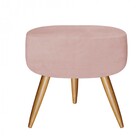 Kit 2 Poltronas E Puff Redondo Nina Capitonê Pé Palito Suede