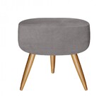 Kit 2 Poltronas E Puff Redondo Nina Capitonê Pé Palito Suede