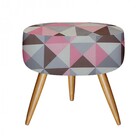 Kit 2 Poltronas E Puff Redondo Nina Decorativa Pé Palito Triâ