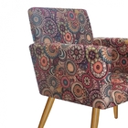 Kit 2 Poltronas E Puff Redondo Nina Pé Palito Recepção Mosaic