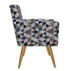 Kit 2 Poltronas E Puff Redondo Nina Pé Palito Recepção Triâng