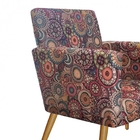 Kit 2 Poltronas E Puff Redondo Nina Rodapé Pé Palito Recepção