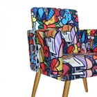 Kit 2 Poltronas E Puff Redondo Nina Rodapé Pé Palito Romero B