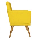 Kit 2 Poltronas E Puff Redondo Nina Rodapé Pé Palito Suede Am