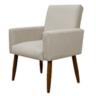 Kit 2 Poltronas E Puff Redondo Repecção Nina Suede Herrero Be