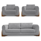 Kit 2 Poltronas E Sofá Living 2 Lugares 1 60m Lottus Linho Pé