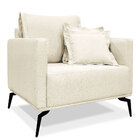 Kit 2 Poltronas E Sofá Living 2 Lugares 1 60m Sirius Linho Pé