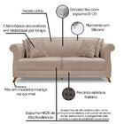 Kit 2 Poltronas E Sofá Living 2 Lugares 1 60m Vênus Linho Are