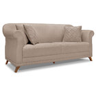 Kit 2 Poltronas E Sofá Living 2 Lugares 1 60m Vênus Linho Are