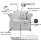 Kit 2 Poltronas E Sofá Living 2 Lugares 1 60m Vênus Linho Cin