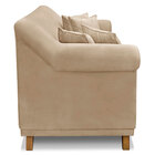 Kit 2 Poltronas E Sofá Living 2 Lugares 1 60m Vênus Suede Beg