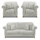 Kit 2 Poltronas E Sofá Living 2 Lugares 1 60m Vênus Veludo Pé