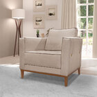 Kit 2 Poltronas E Sofá Living 2 Lugares 1 70m Vega Linho Arei