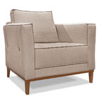 Kit 2 Poltronas E Sofá Living 2 Lugares 1 70m Vega Linho Arei