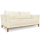 Kit 2 Poltronas E Sofá Living 2 Lugares 1 70m Vega Linho Bege