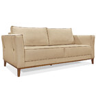 Kit 2 Poltronas E Sofá Living 2 Lugares 1 70m Vega Linho Pés