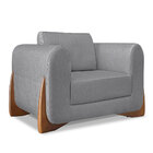 Kit 2 Poltronas E Sofá Living 2 Lugares 1 80m Lottus Linho Gr