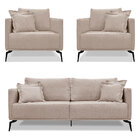 Kit 2 Poltronas E Sofá Living 2 Lugares 1 80m Sirius Linho Ar