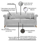Kit 2 Poltronas E Sofá Living 2 Lugares 1 80m Vênus Linho Cin