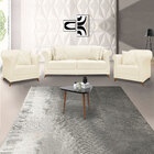 Kit 2 Poltronas E Sofá Living 2 Lugares 1 80m Vênus Linho Pés