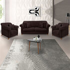 Kit 2 Poltronas E Sofá Living 2 Lugares 1 80m Vênus Suede Mar