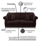 Kit 2 Poltronas E Sofá Living 2 Lugares 1 80m Vênus Suede Mar