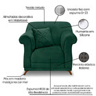 Kit 2 Poltronas E Sofá Living 2 Lugares 1 80m Vênus Veludo Ve