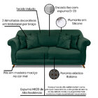 Kit 2 Poltronas E Sofá Living 2 Lugares 1 80m Vênus Veludo Ve