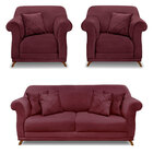 Kit 2 Poltronas E Sofá Living 2 Lugares 1 80m Vênus Veludo Vi