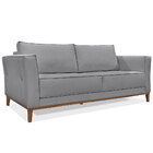 Kit 2 Poltronas E Sofá Living 2 Lugares 1 90m Vega Linho Graf