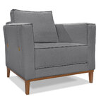 Kit 2 Poltronas E Sofá Living 2 Lugares 1 90m Vega Linho Graf