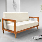 Kit 2 Poltronas E Sofá Living 2 Lugares Marilia 1 60m Linho B