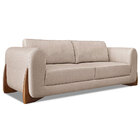 Kit 2 Poltronas E Sofá Living 3 Lugares 2 00m Lottus Linho Ar